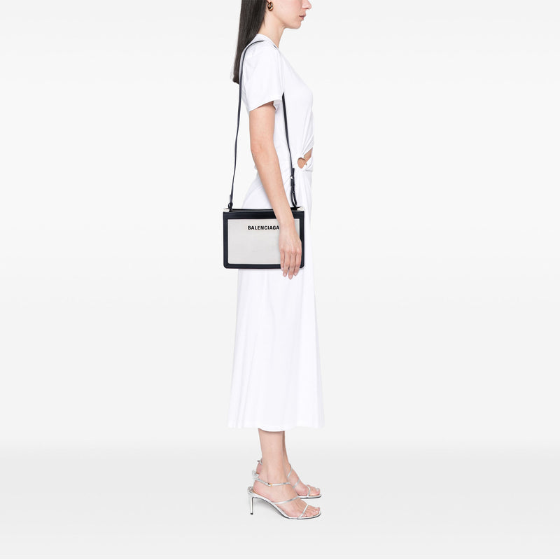Canvas Navy Pochette M Crossbody - Image 6