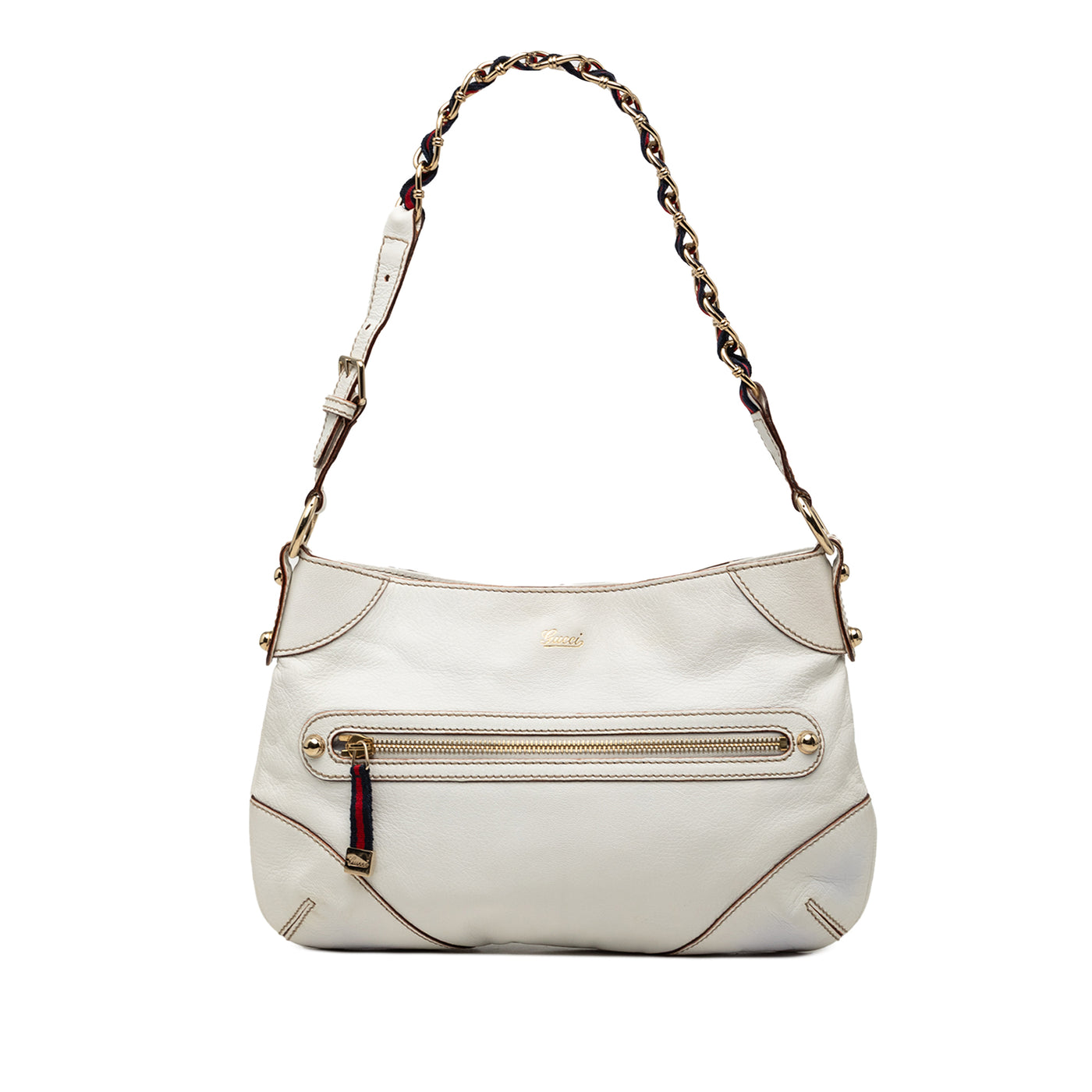 Calfskin Web Capri Ranch Kid Shoulder Bag - Image 1