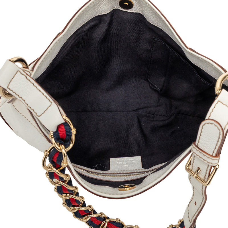 Calfskin Web Capri Ranch Kid Shoulder Bag - Image 4