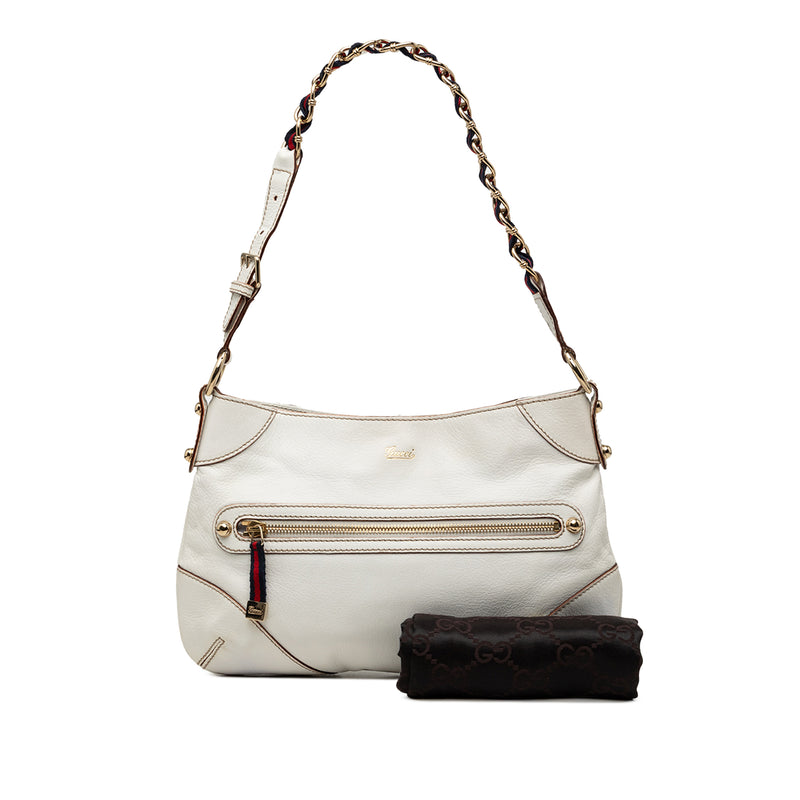 Calfskin Web Capri Ranch Kid Shoulder Bag - Image 8