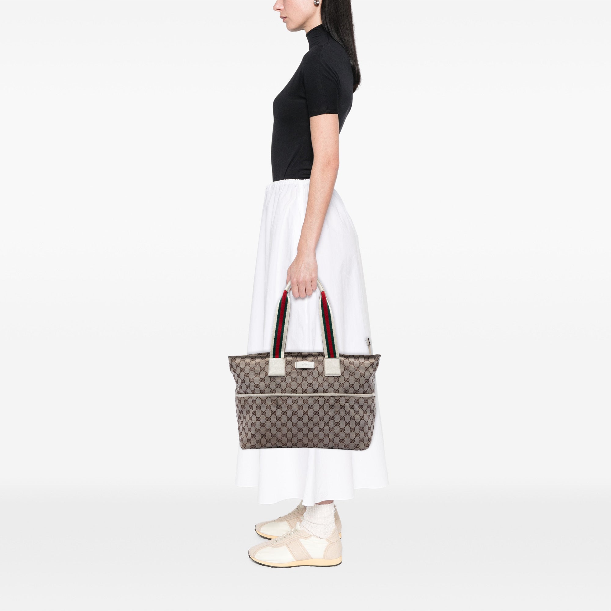 GG Canvas Web Tote - Image 6