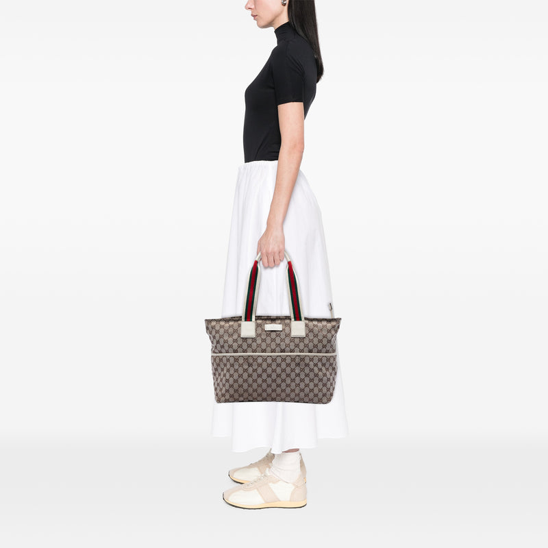 GG Canvas Web Tote - Image 6
