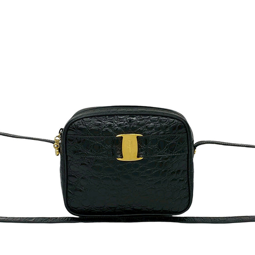 Croc Embossed Leather Vara Crossbody - Image 1