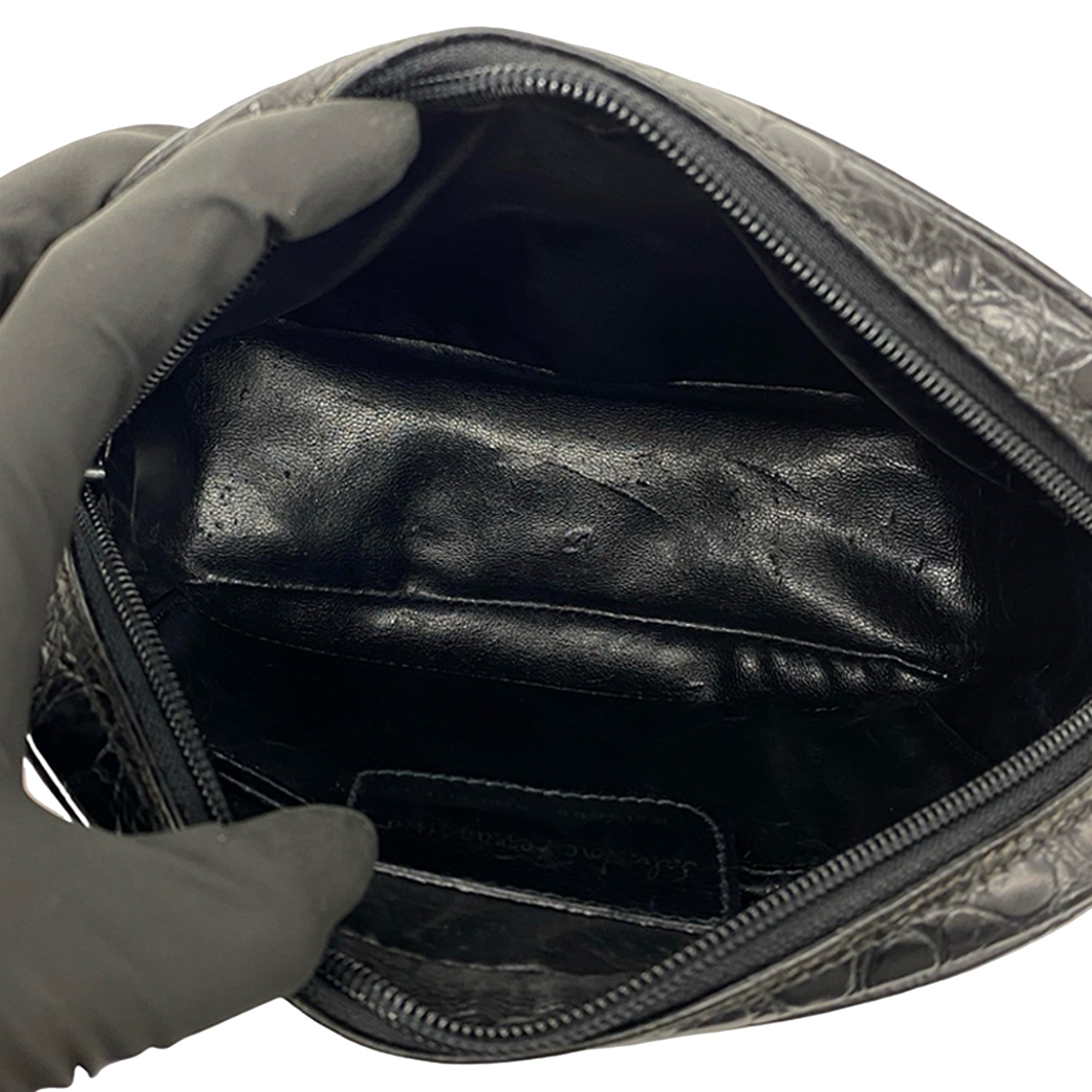 Croc Embossed Leather Vara Crossbody - Image 9
