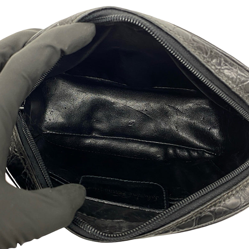 Croc Embossed Leather Vara Crossbody - Image 9