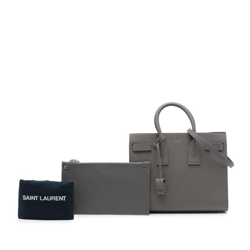 Small Grained Calfskin Sac De Jour Satchel - Image 7