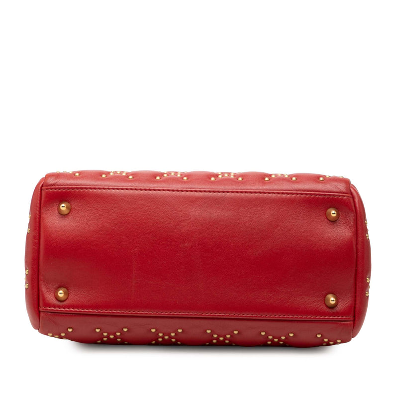 Medium Lambskin Cannage Studded Supple Lady Dior - Image 3