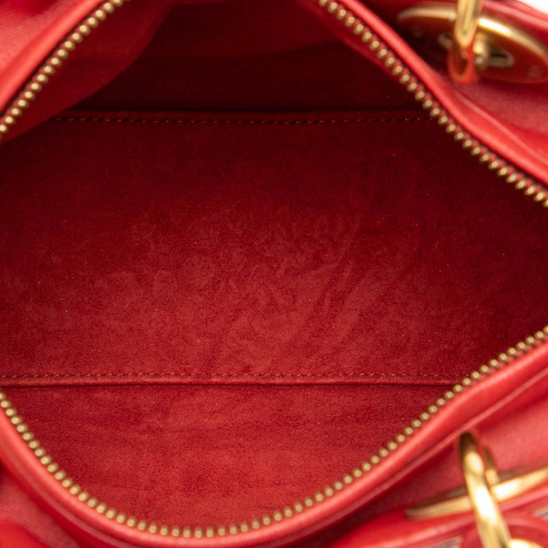 Medium Lambskin Cannage Studded Supple Lady Dior - Image 4
