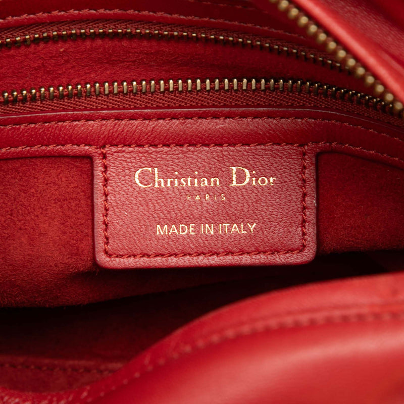 Medium Lambskin Cannage Studded Supple Lady Dior - Image 5