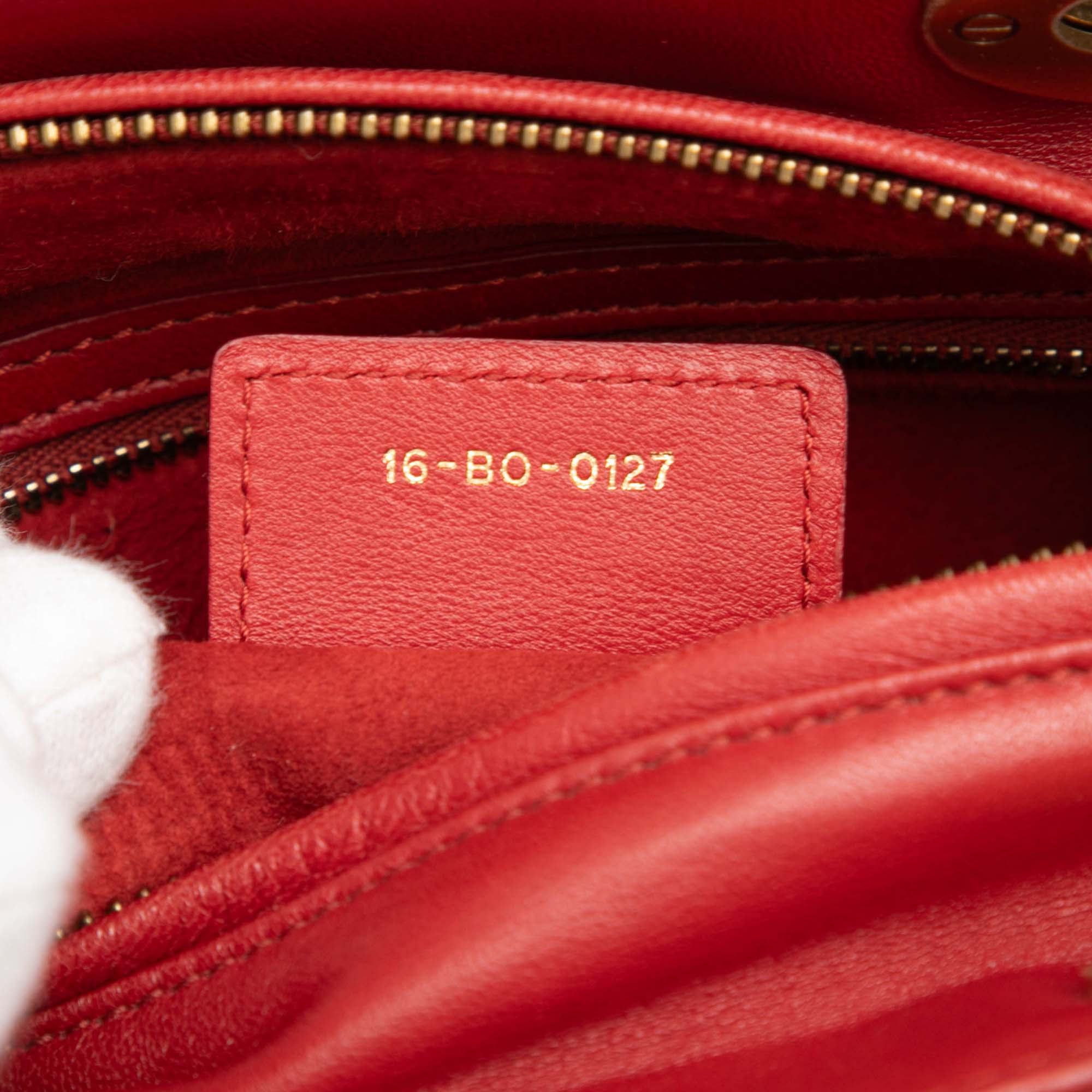 Medium Lambskin Cannage Studded Supple Lady Dior - Image 6