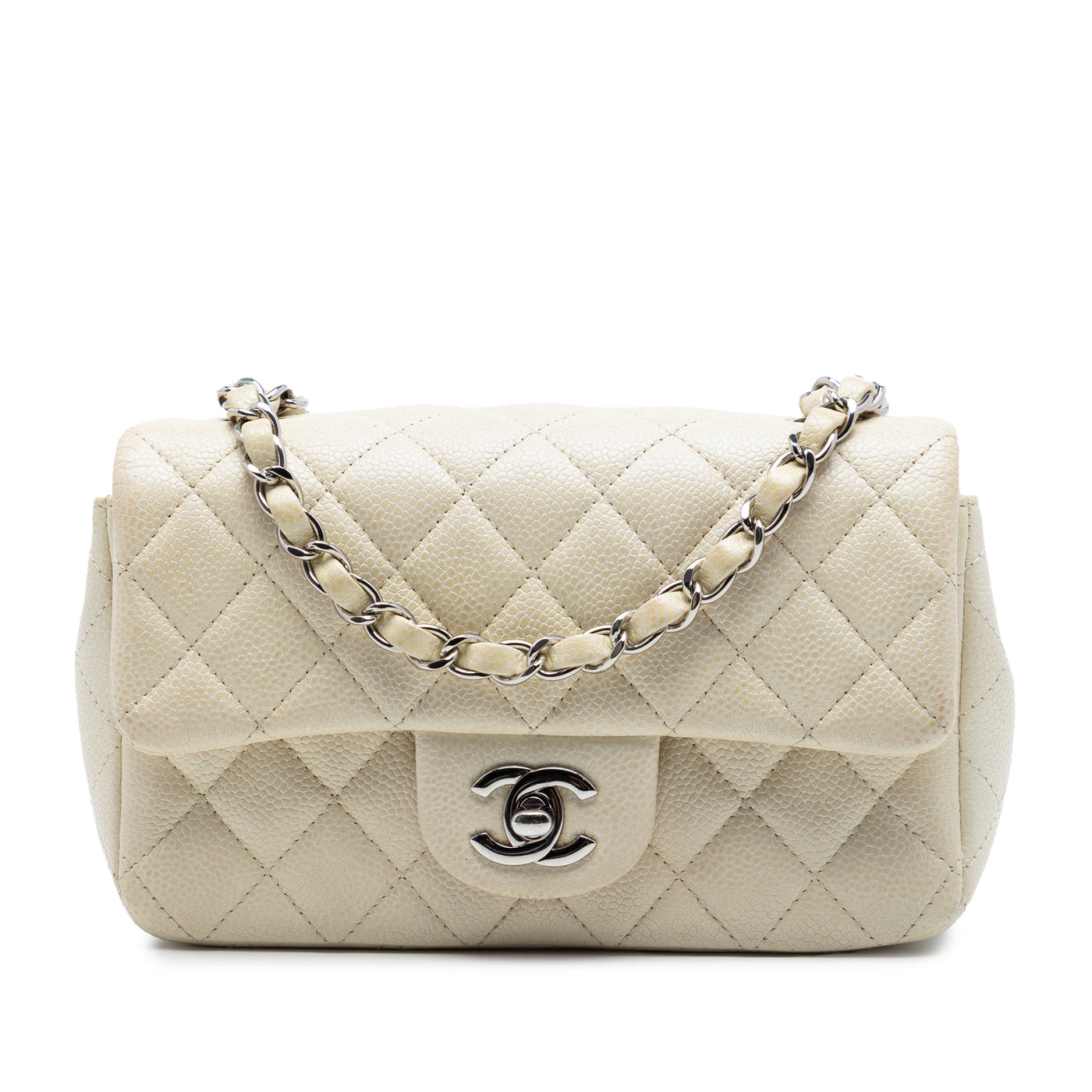 Mini Rectangular Classic Caviar Single Flap - Image 1