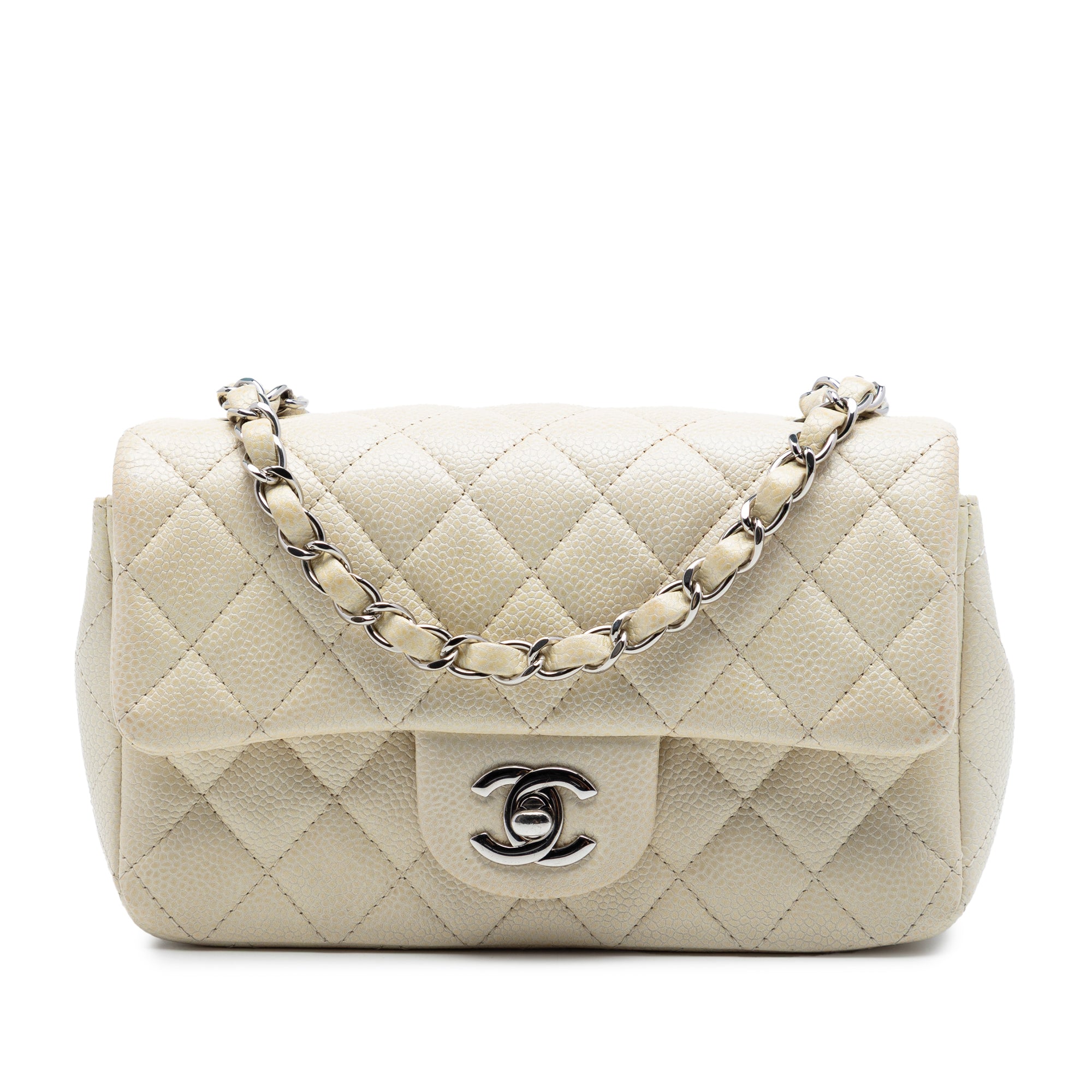 Mini Rectangular Classic Caviar Single Flap - Image 1