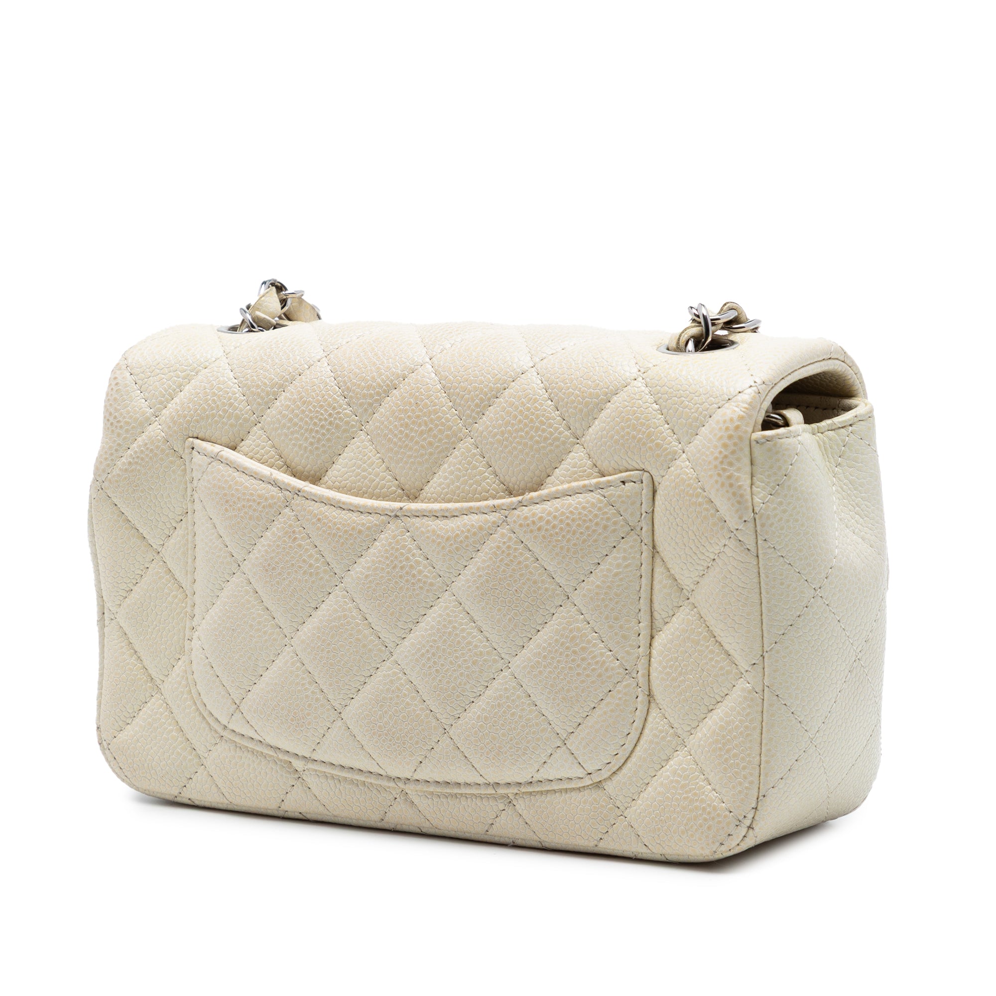 Mini Rectangular Classic Caviar Single Flap - Image 2