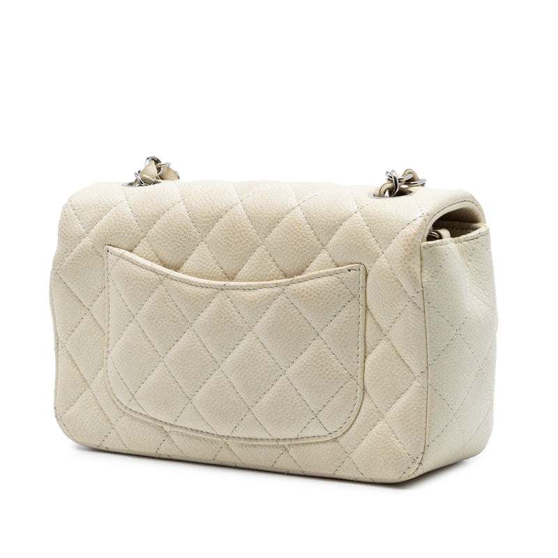 Mini Rectangular Classic Caviar Single Flap - Image 2