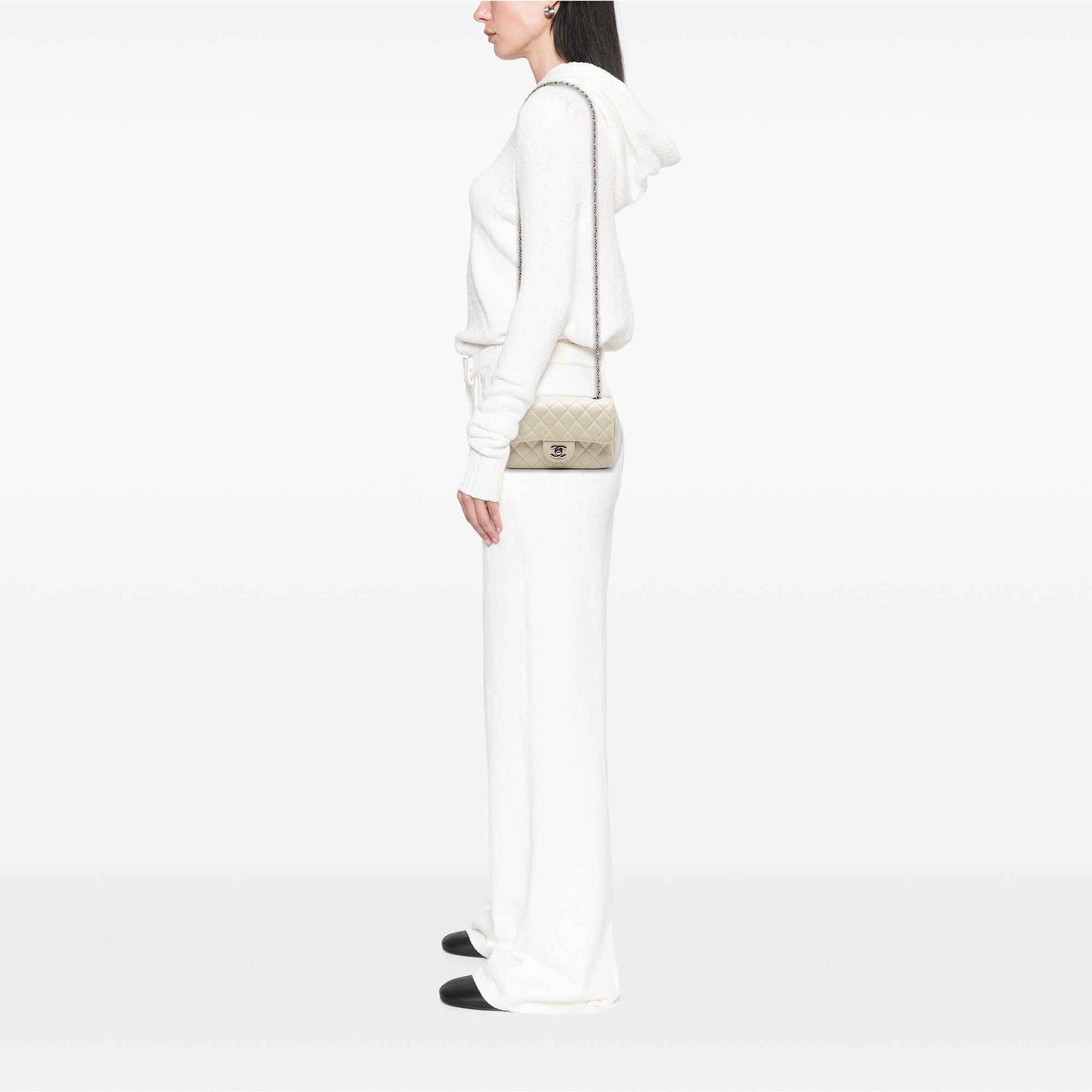 Mini Rectangular Classic Caviar Single Flap - Image 6