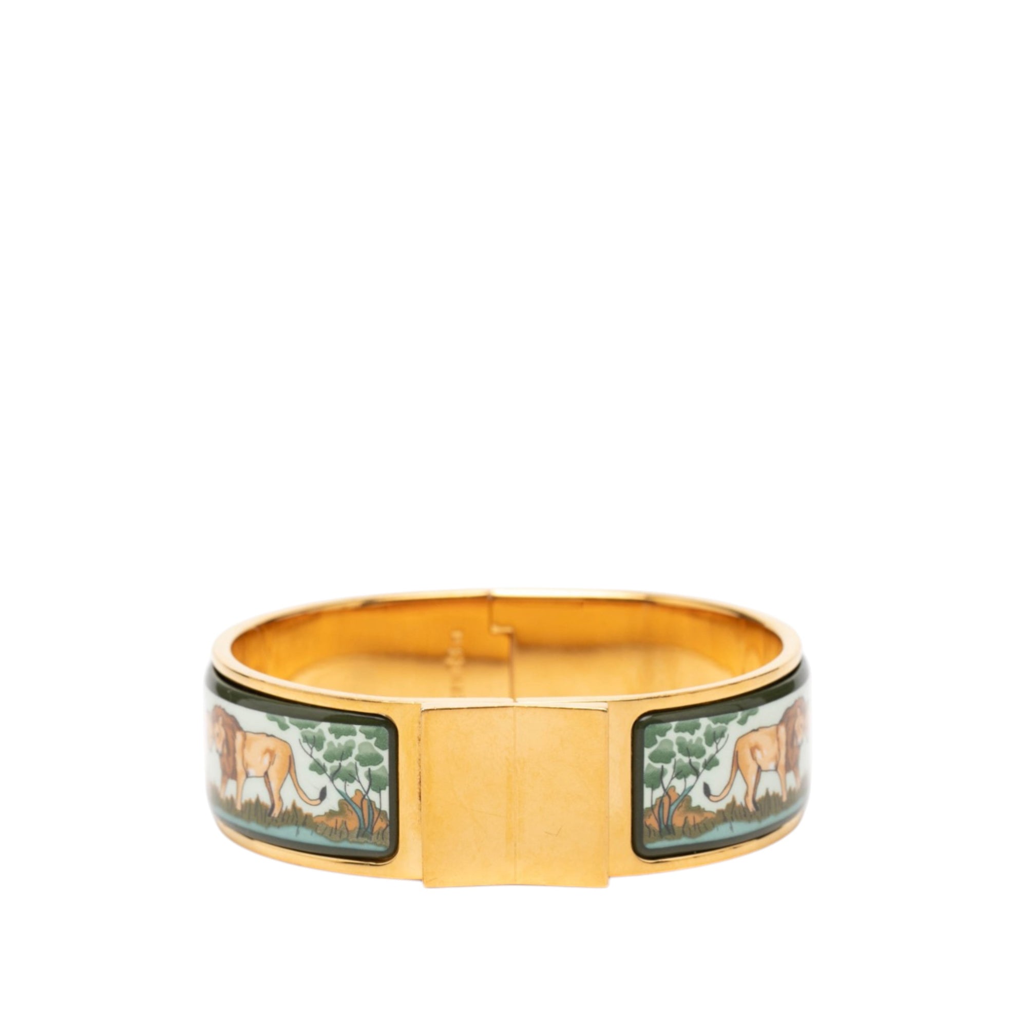Wide Enamel Safari Loquet Bracelet PM - Image 1