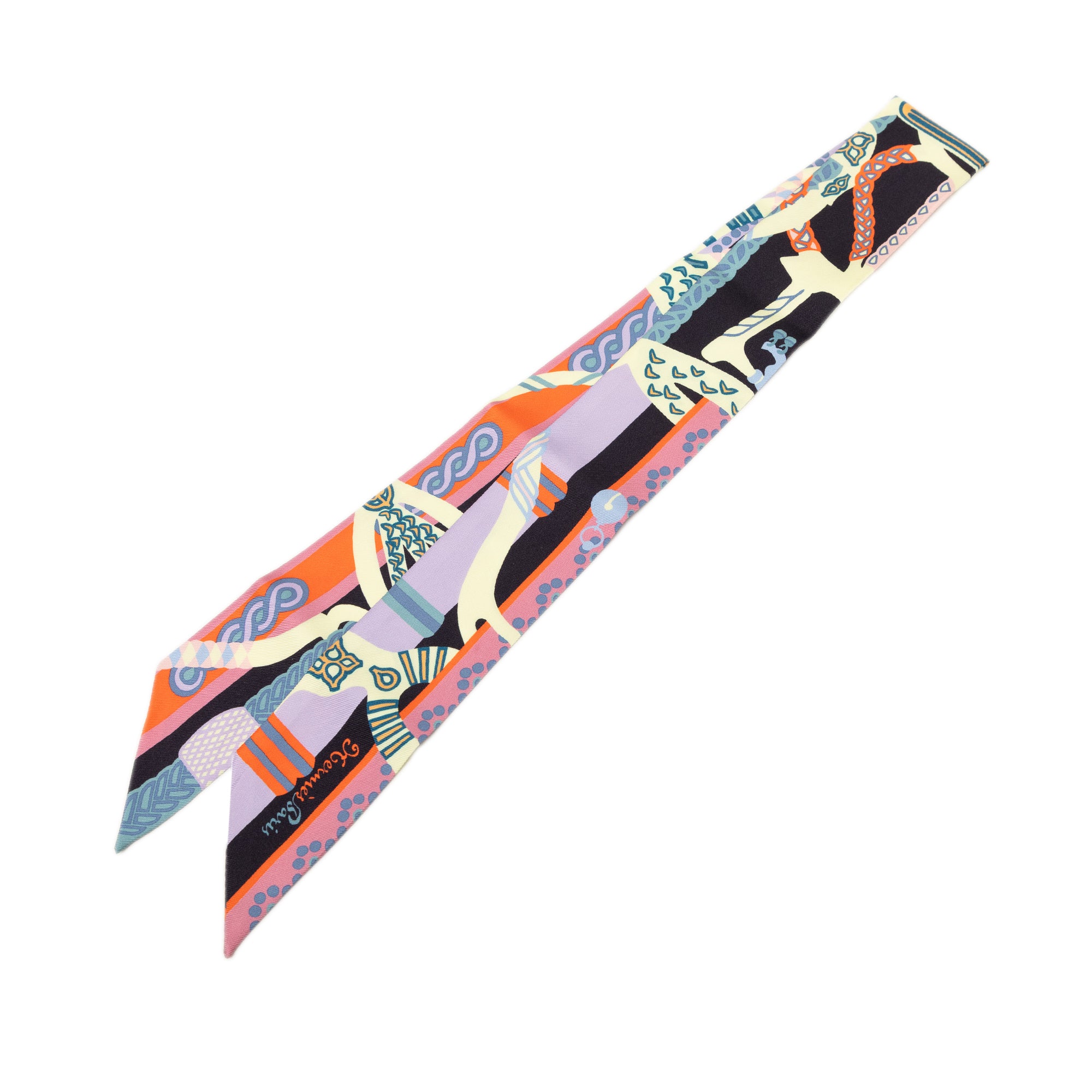 Fantaisie d Etriers Silk Twilly Scarf - Image 1