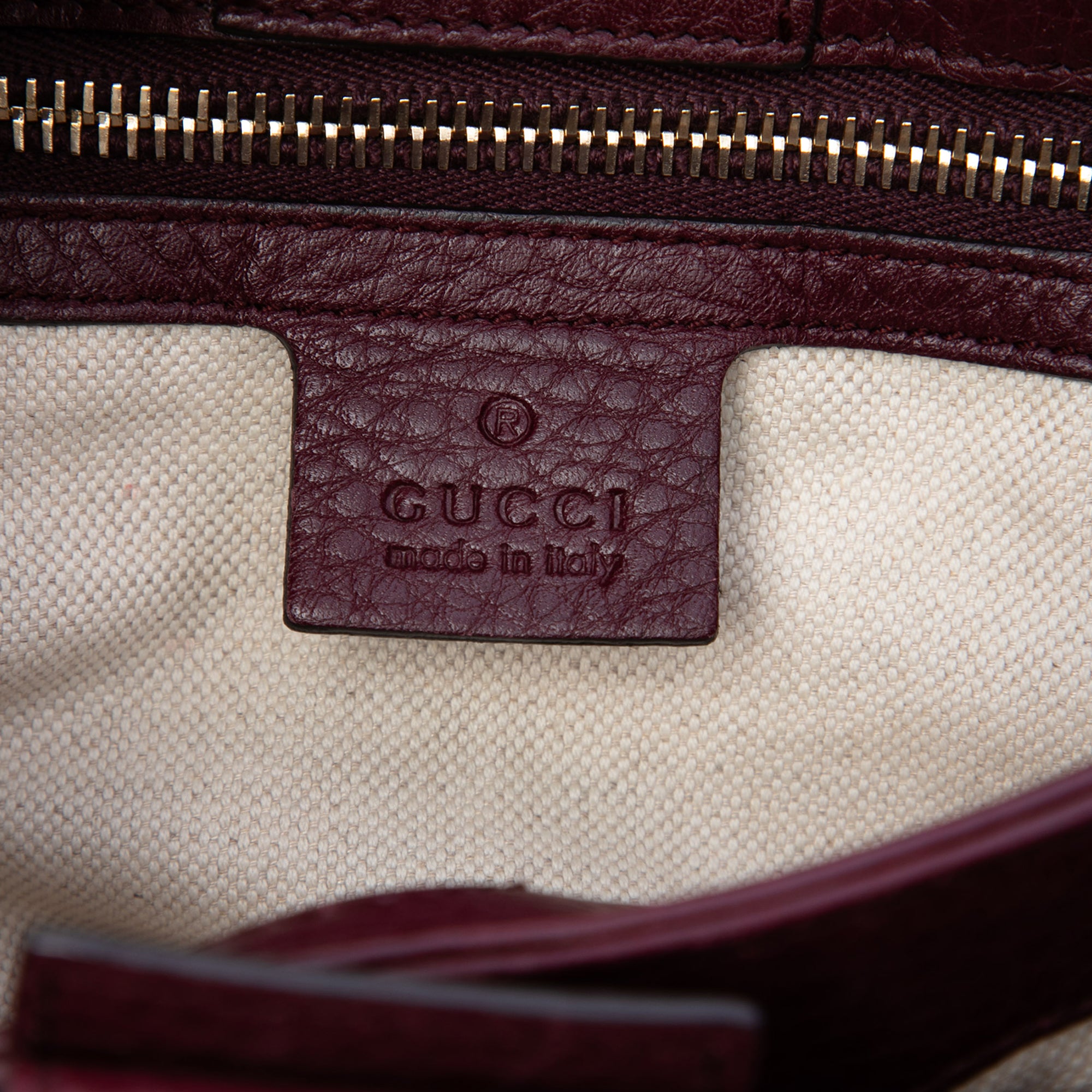 Small Calfskin Bamboo Shopper Satchel - Image 6