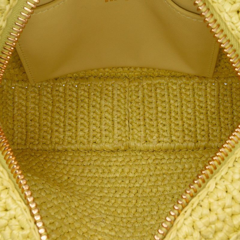 Raffia Crochet Arcadie Top Handle Bag - Image 4