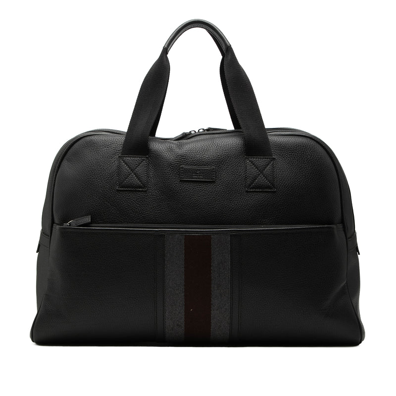 Web Leather Travel Bag