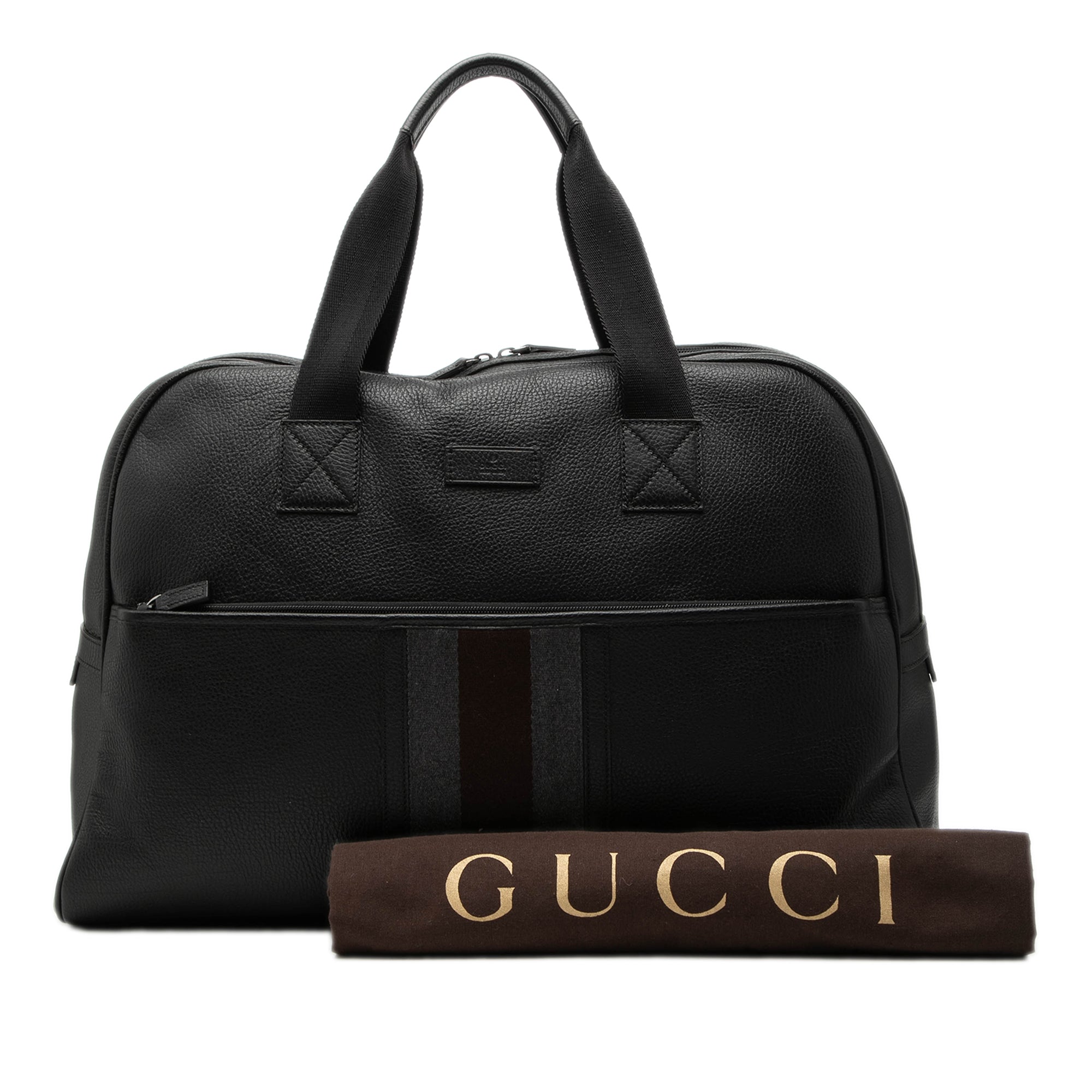 Web Leather Travel Bag - Image 8