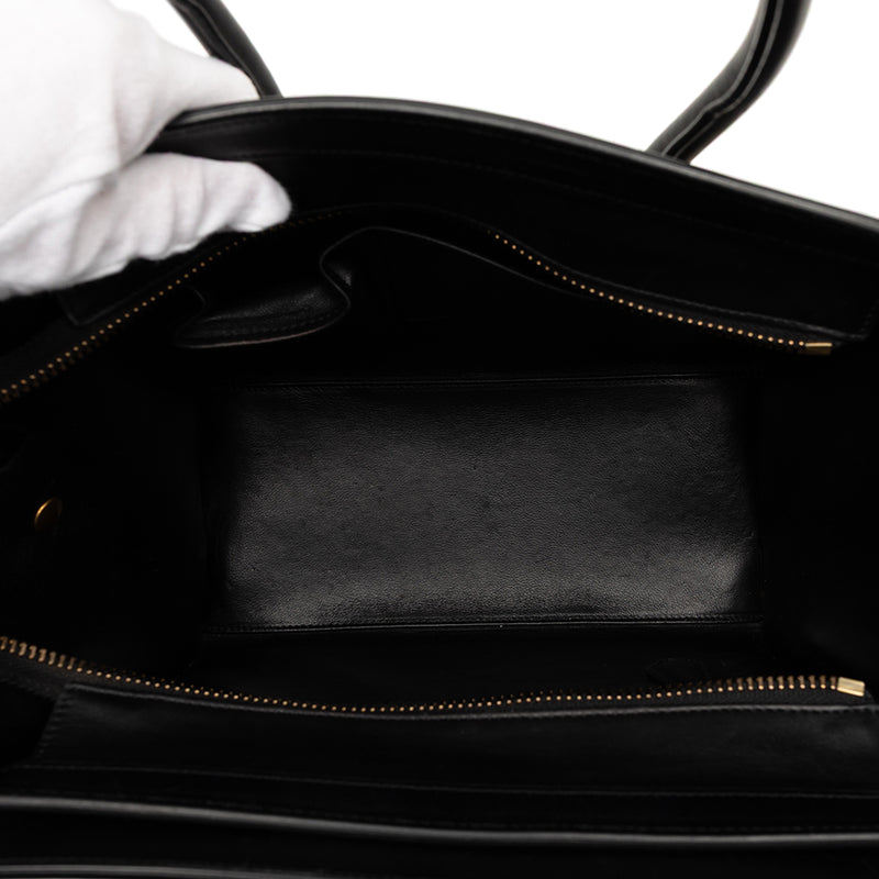 Micro Tricolor Canvas and Leather Luggage Tote - Image 4