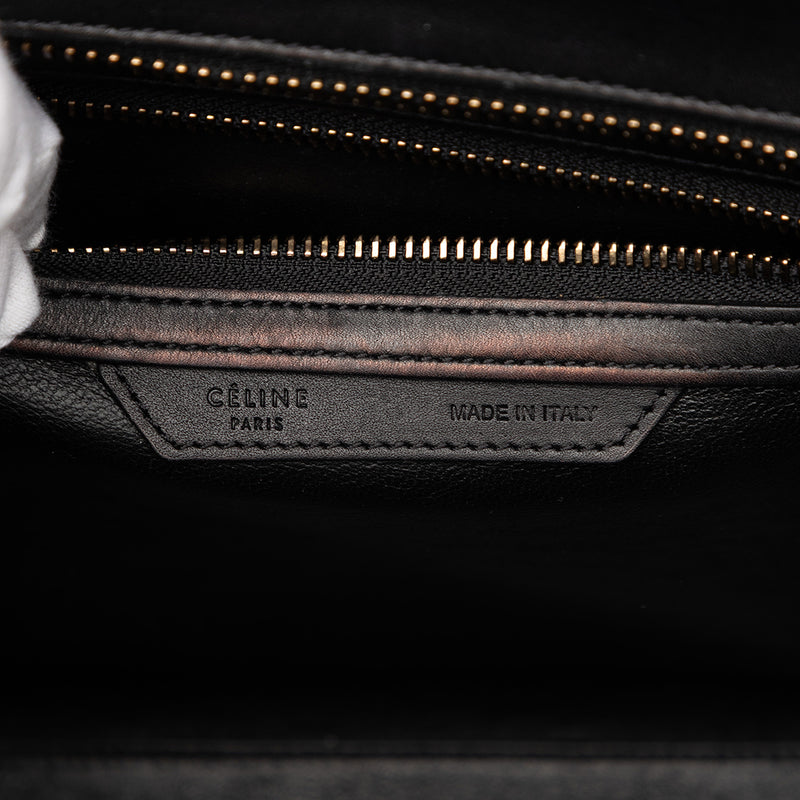 Micro Tricolor Canvas and Leather Luggage Tote - Image 5