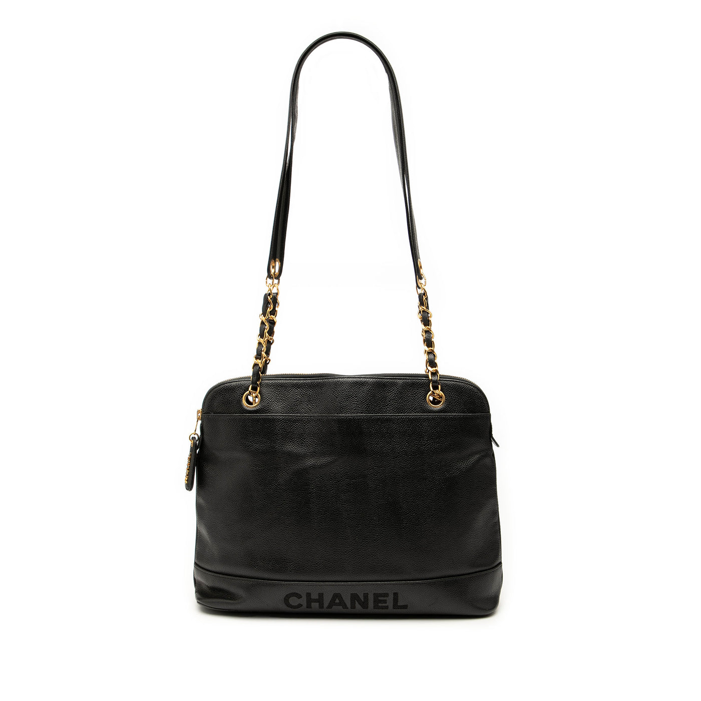 Caviar Logo Chain Shoulder Bag - Image 1