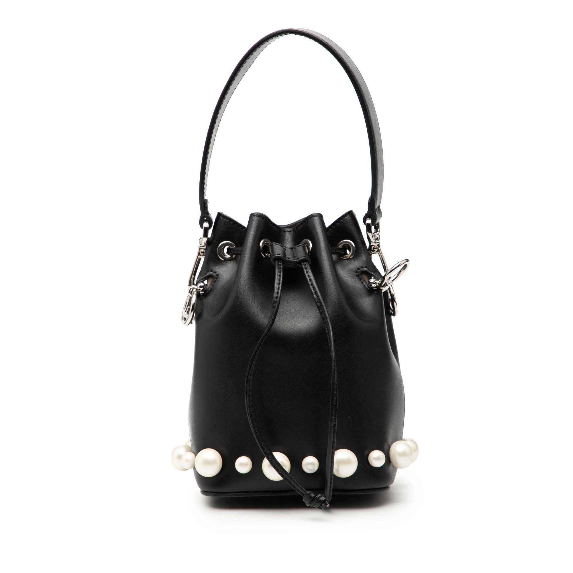 Mini Leather Pearl Mon Tresor Bucket Bag - Image 1