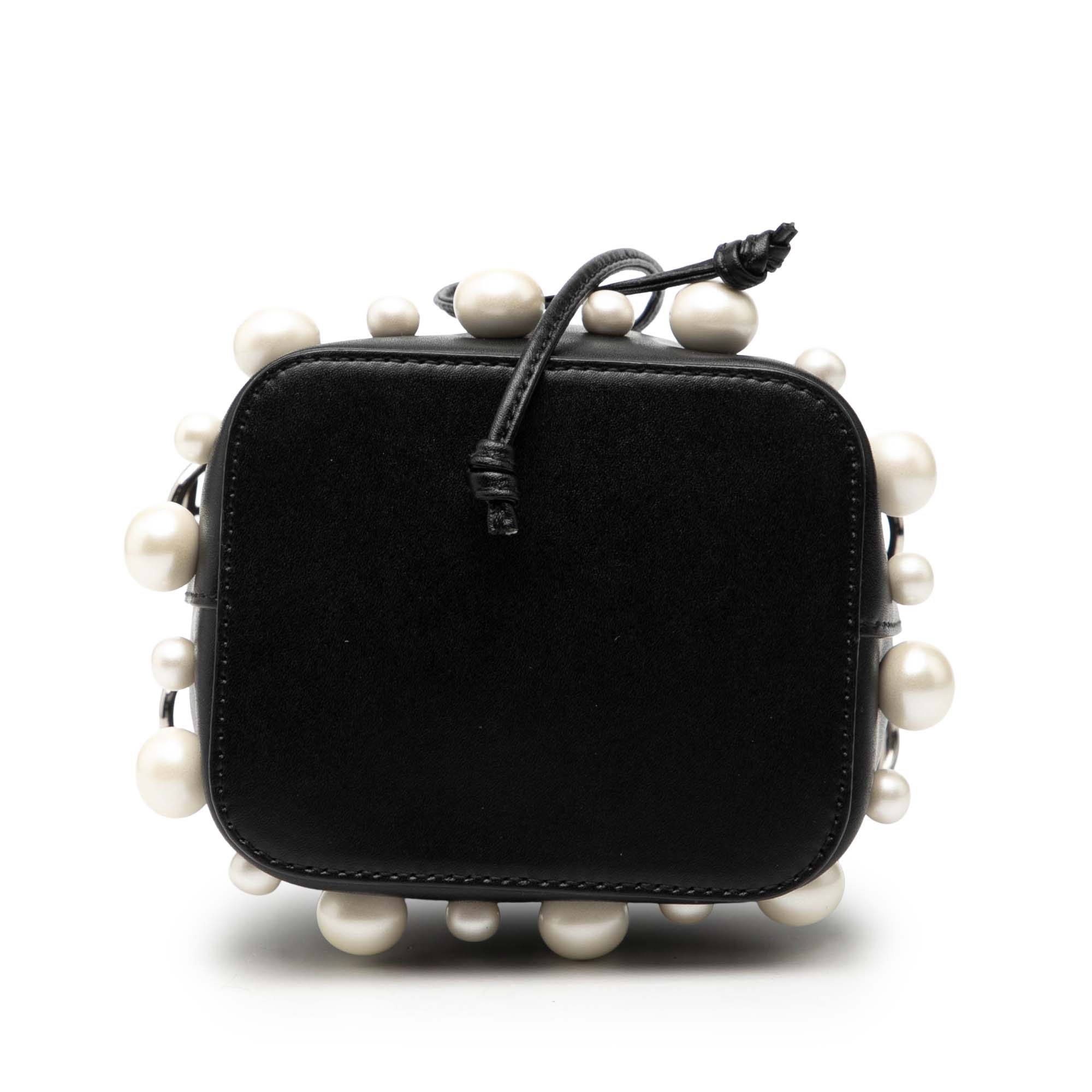 Mini Leather Pearl Mon Tresor Bucket Bag - Image 3