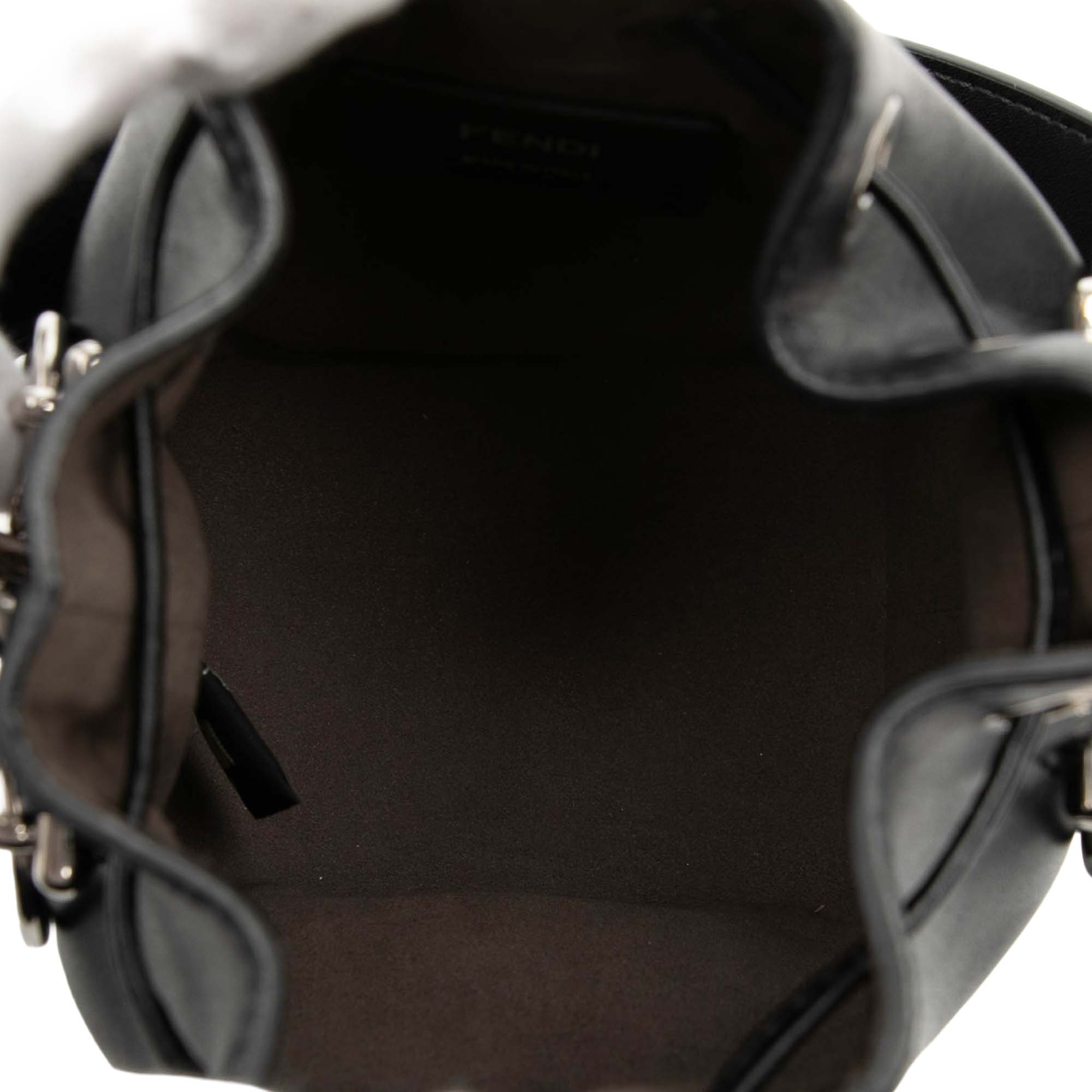 Mini Leather Pearl Mon Tresor Bucket Bag - Image 4