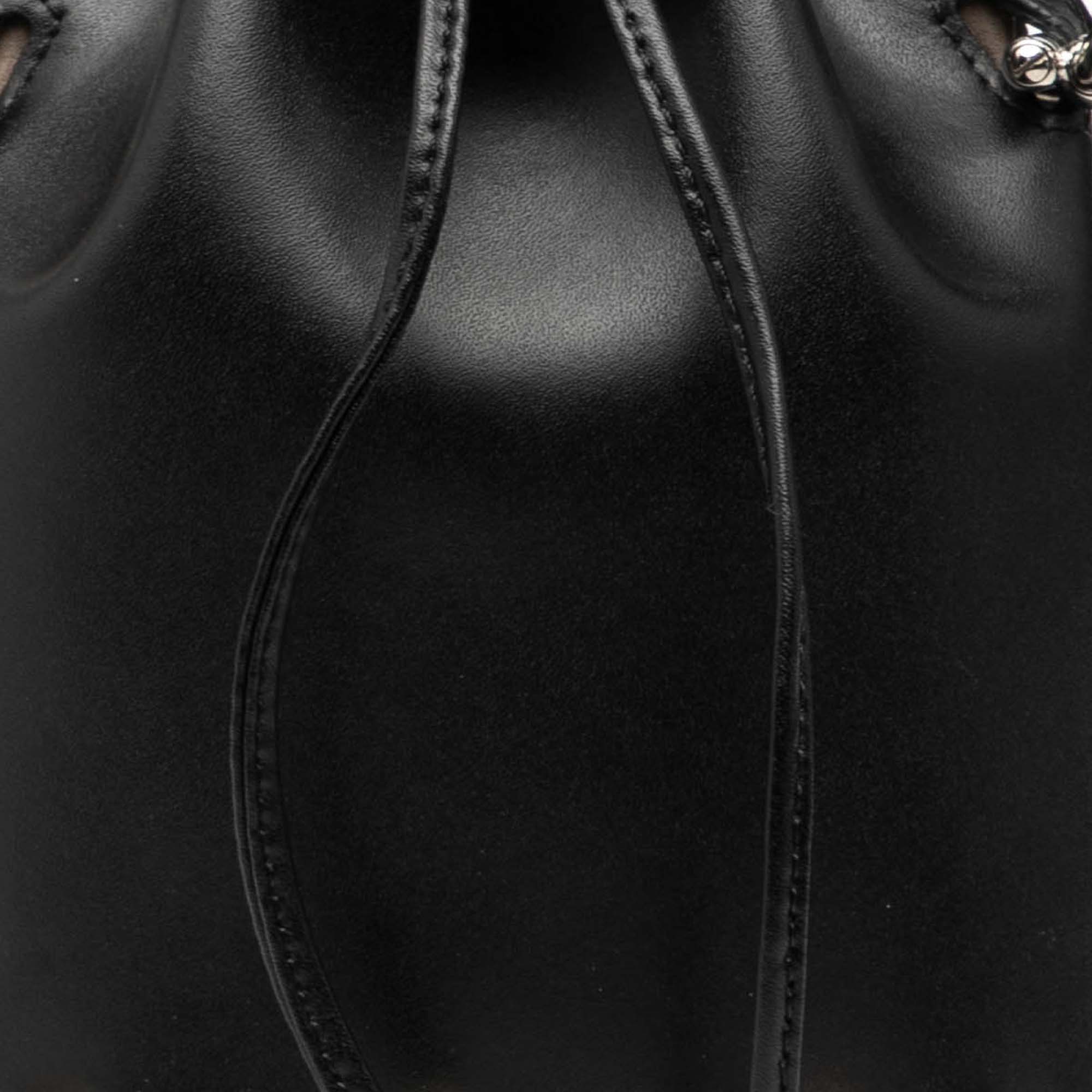 Mini Leather Pearl Mon Tresor Bucket Bag - Image 6