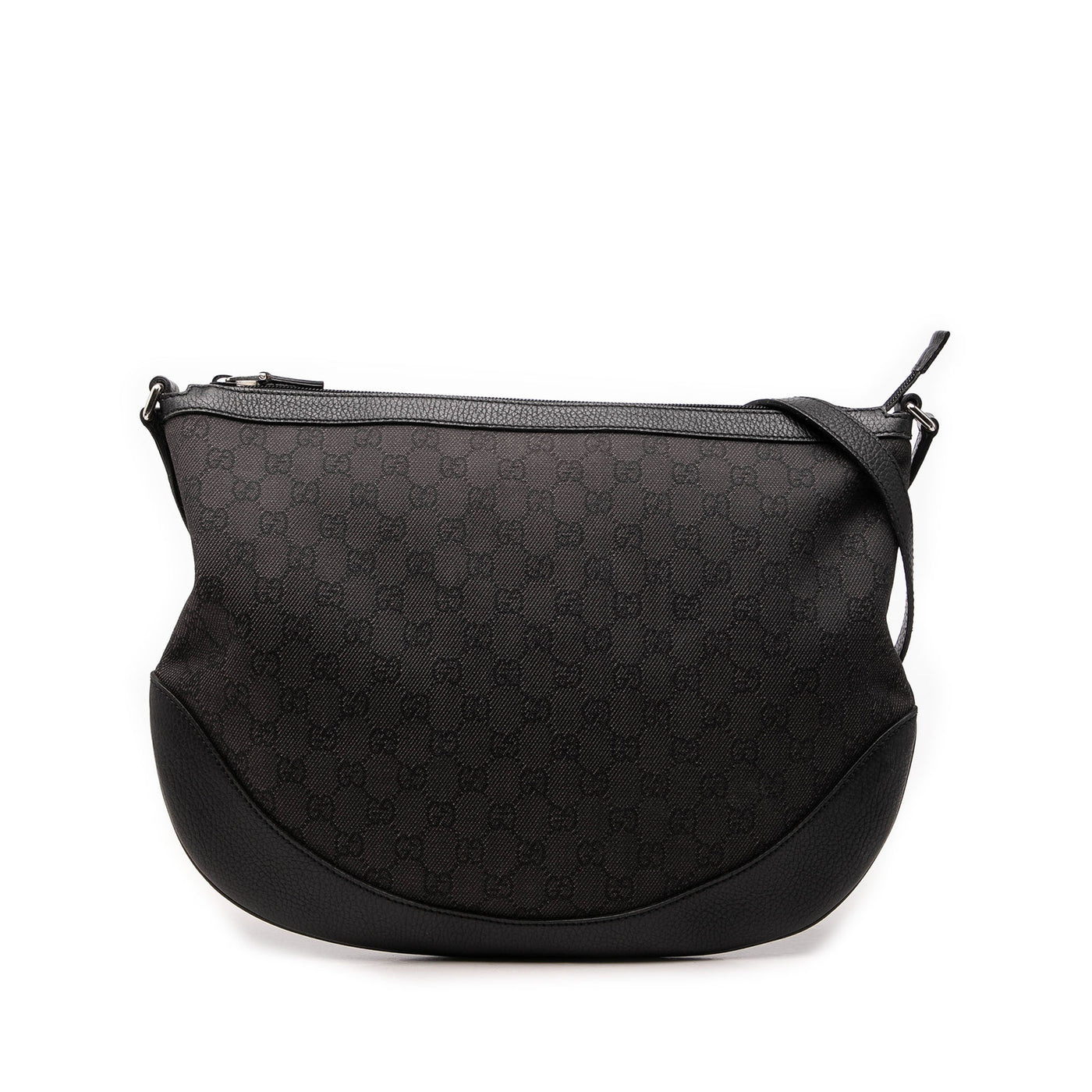Large GG Denim Half Moon Crossbody - Image 1