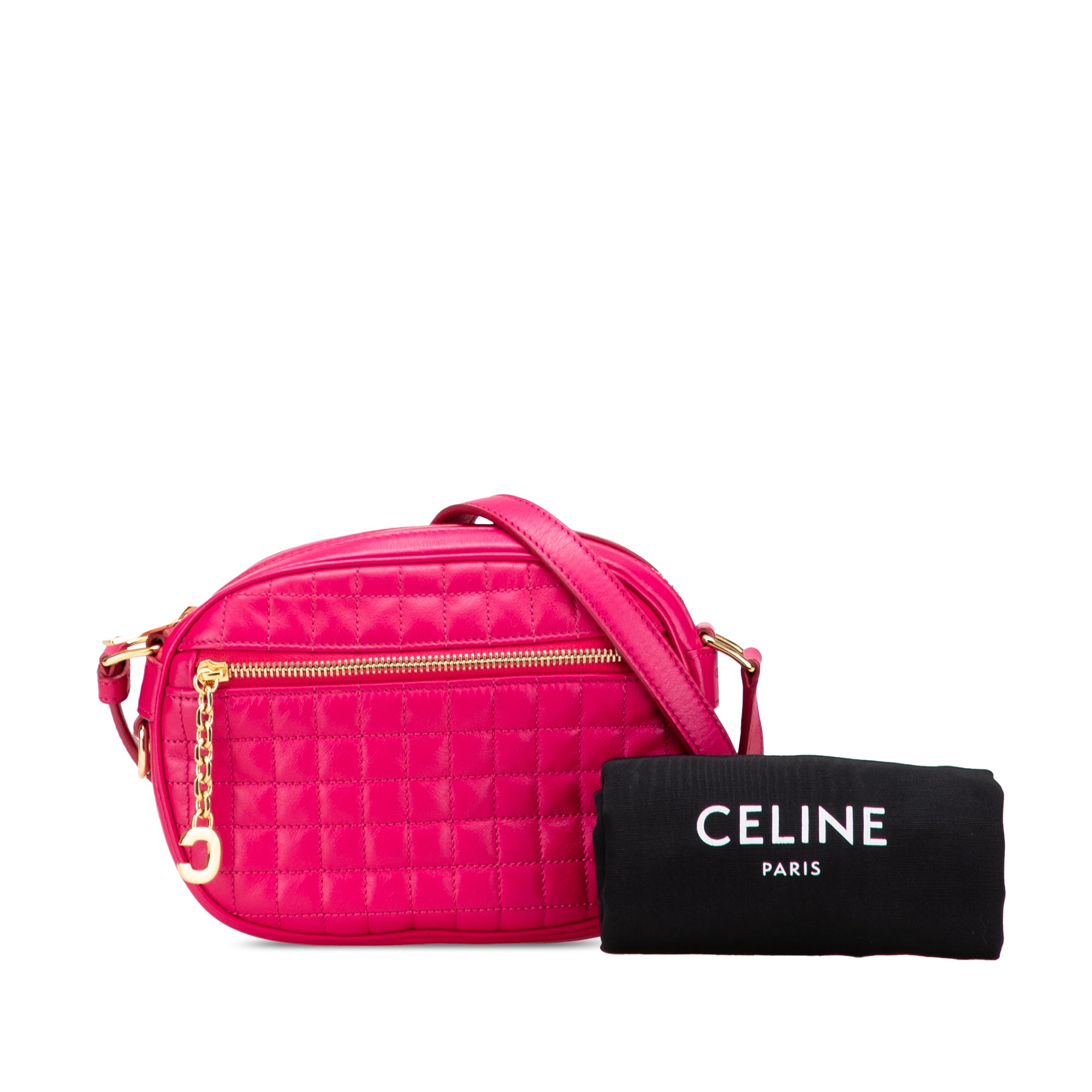 Quilted Calfskin C Charm Crossbody - Image 11