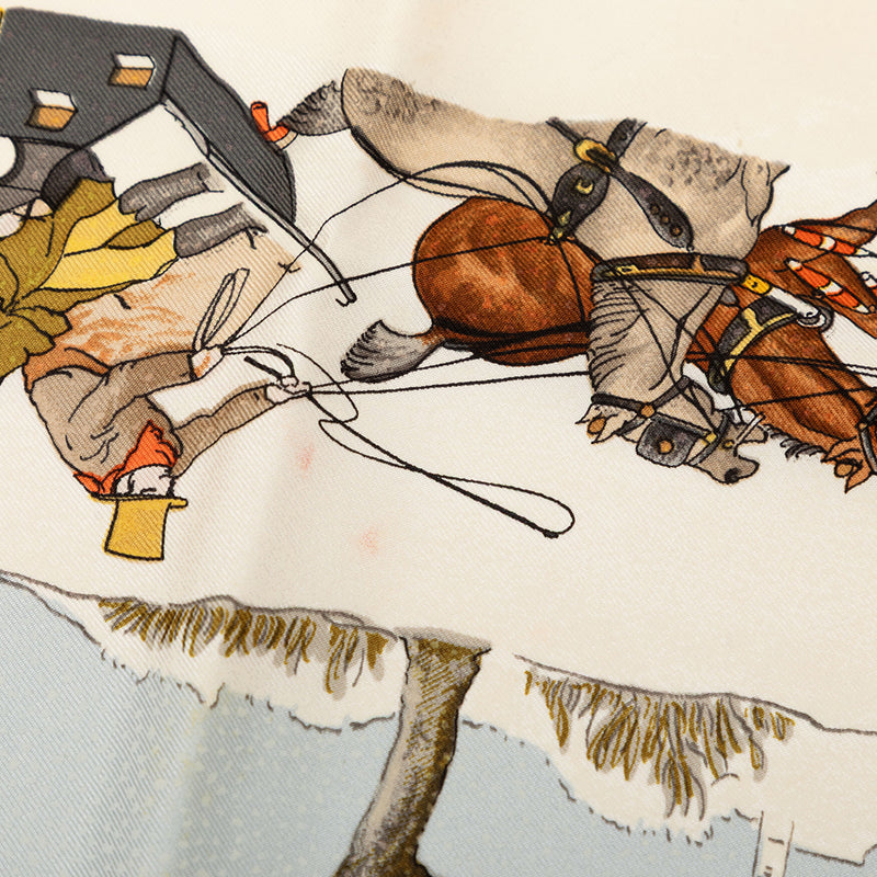L Hiver En Poste Silk Scarf 90 - Image 3