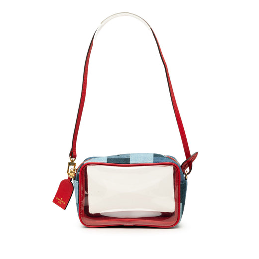 Monogram Denim Patchwork Beach Pouch - Image 1