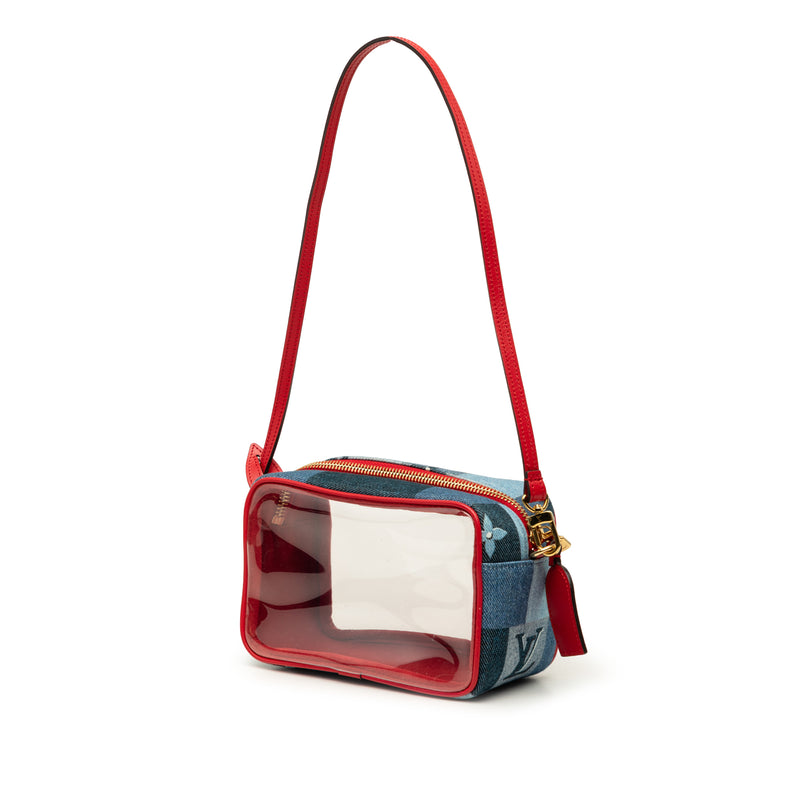 Monogram Denim Patchwork Beach Pouch - Image 2
