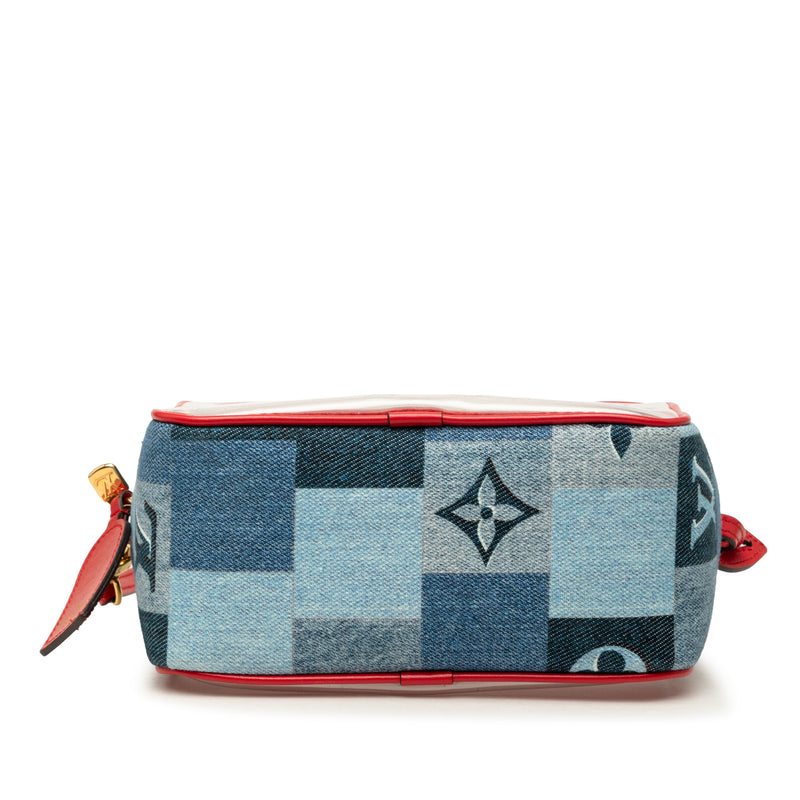 Monogram Denim Patchwork Beach Pouch - Image 3