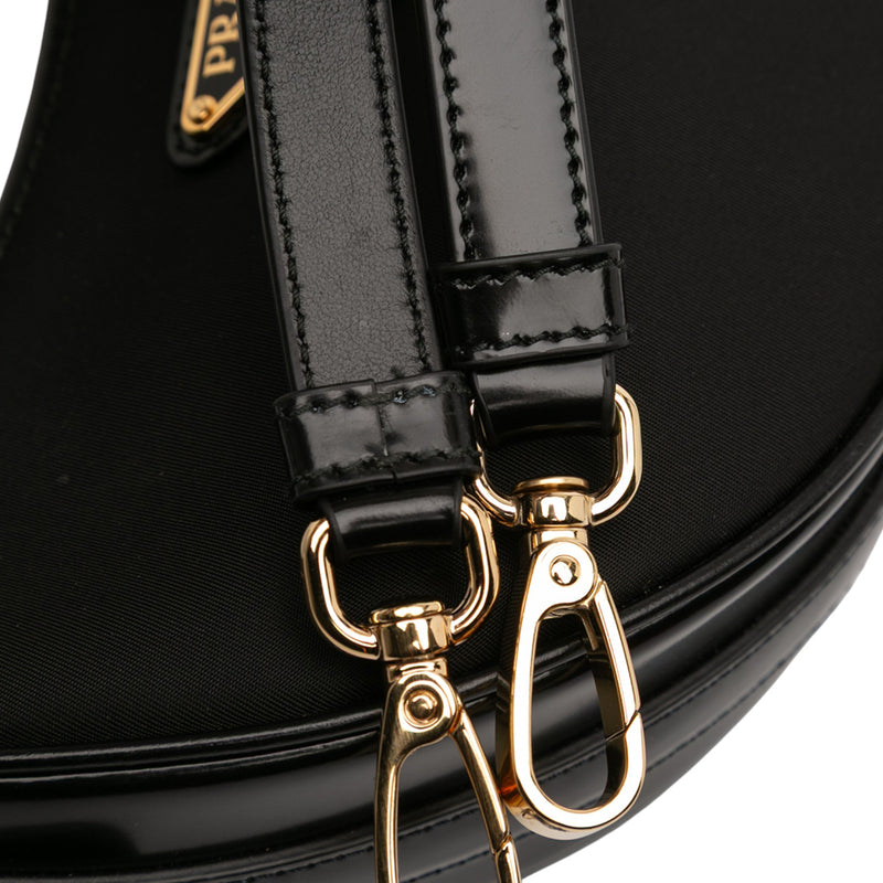 Small Re Nylon and Leather Arque Satchel - Image 10