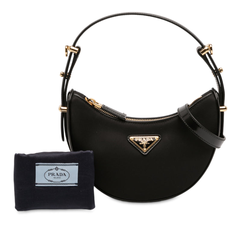 Small Re Nylon and Leather Arque Satchel - Image 12
