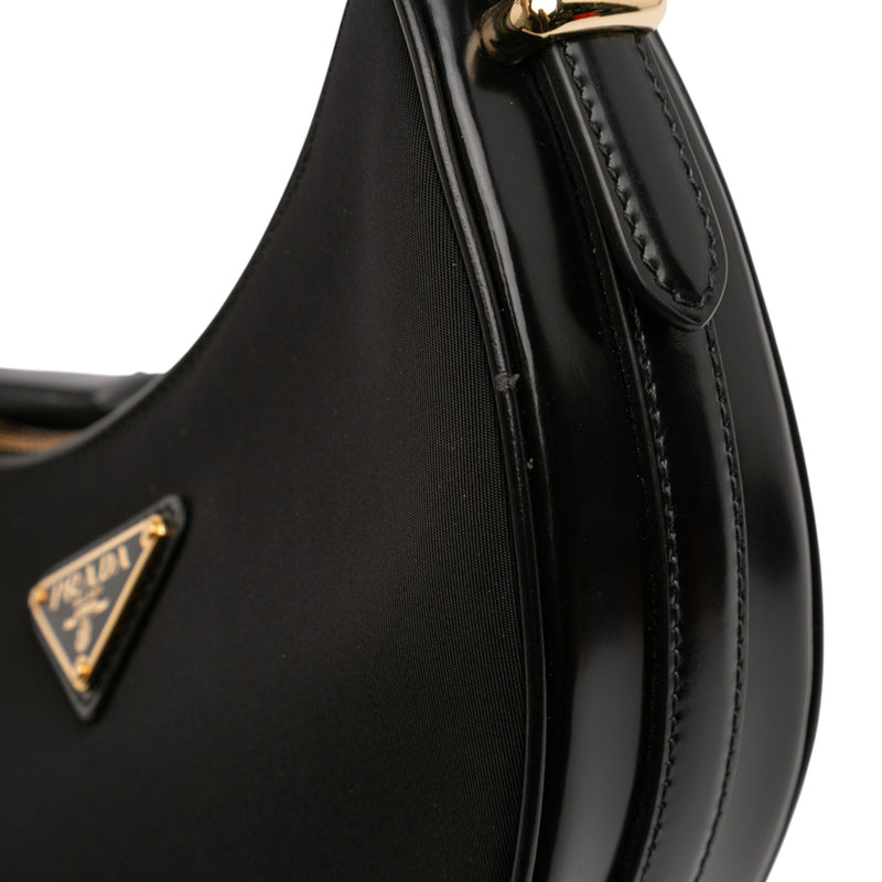 Small Re Nylon and Leather Arque Satchel - Image 8
