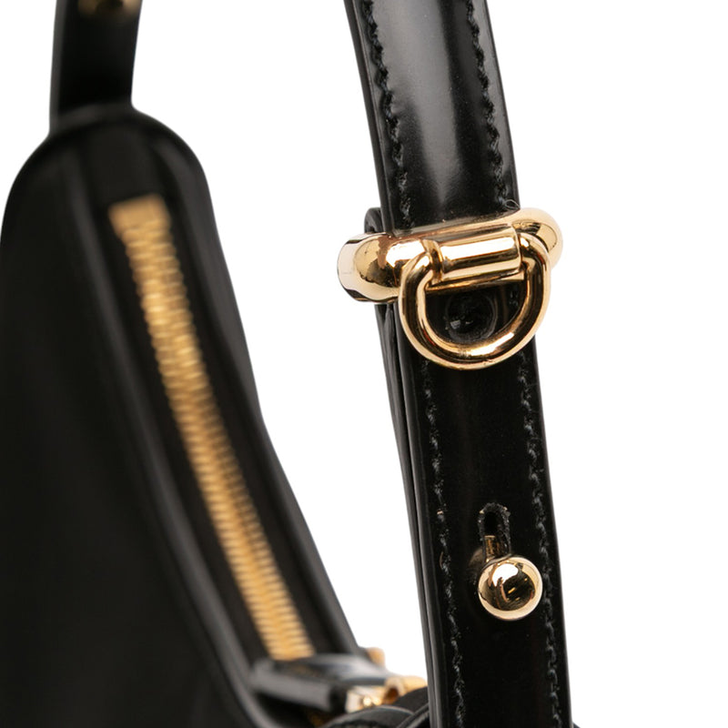 Small Re Nylon and Leather Arque Satchel - Image 9