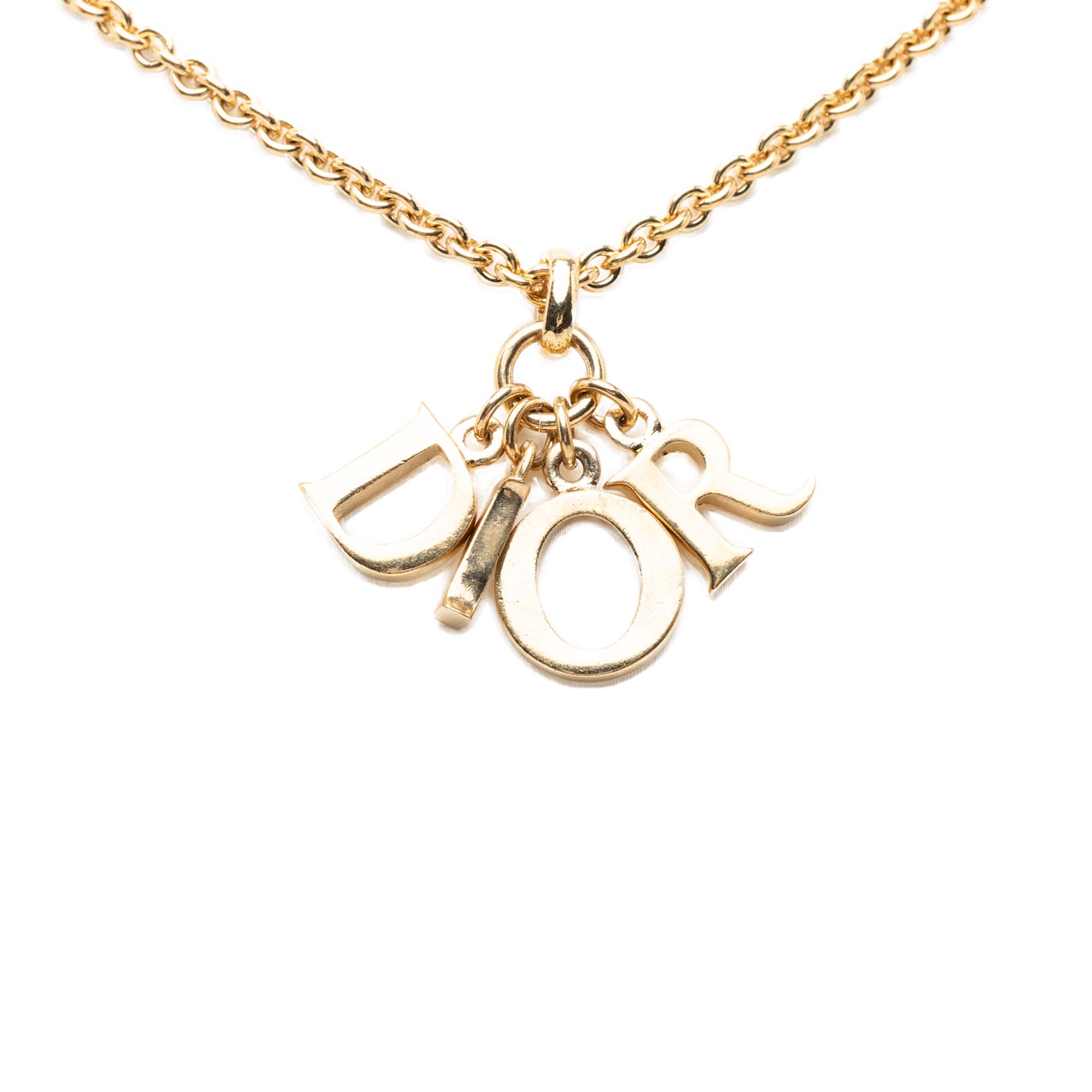 Gold Plated Logo Pendant Necklace - Image 1