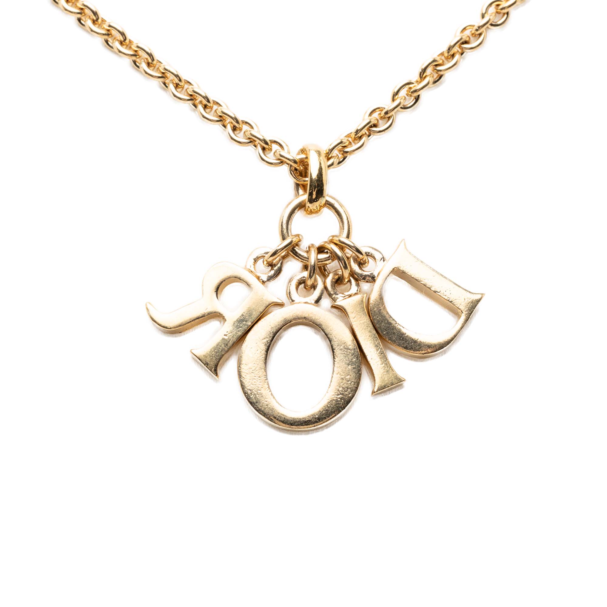 Gold Plated Logo Pendant Necklace - Image 2