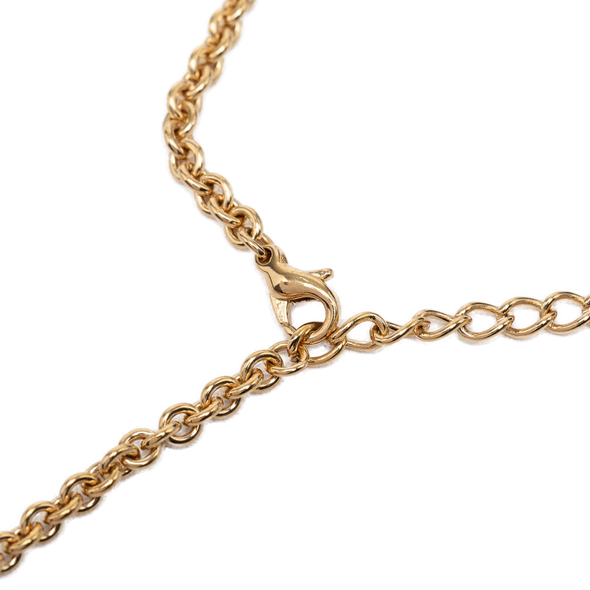 Gold Plated Logo Pendant Necklace - Image 3