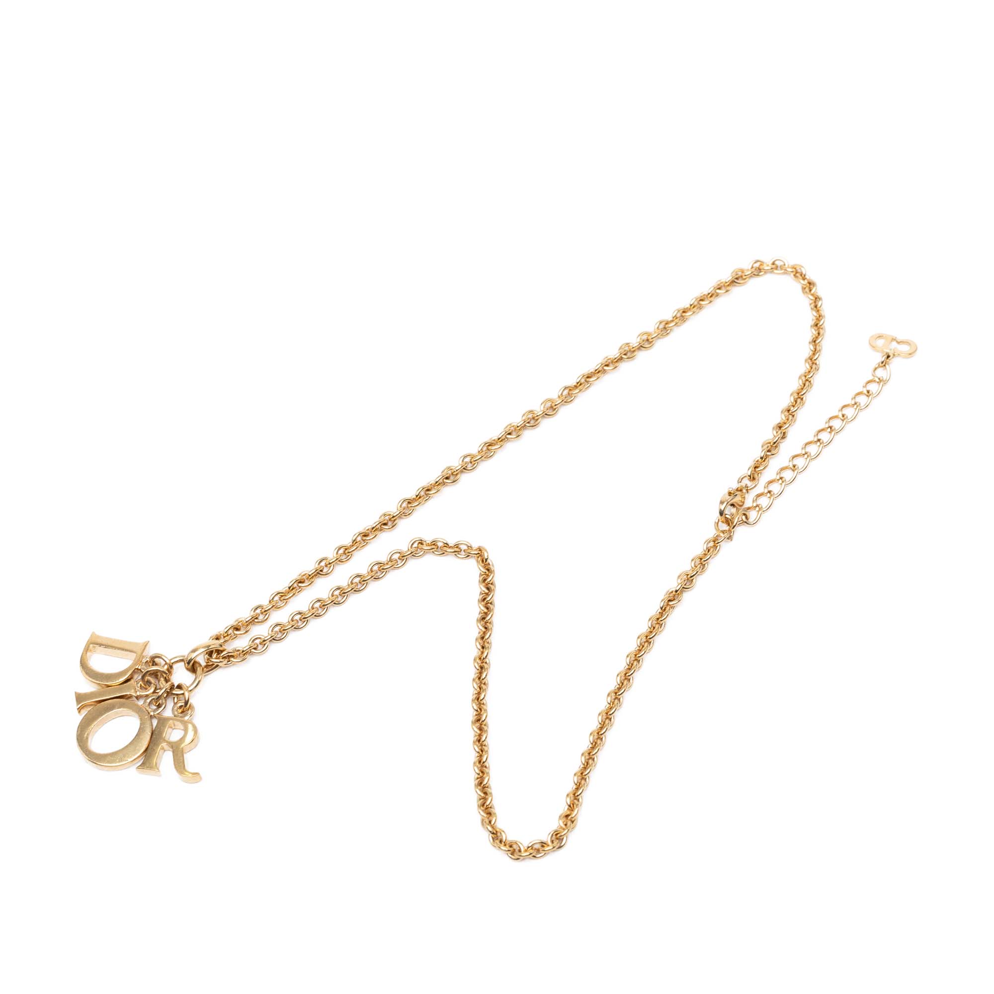 Gold Plated Logo Pendant Necklace - Image 5