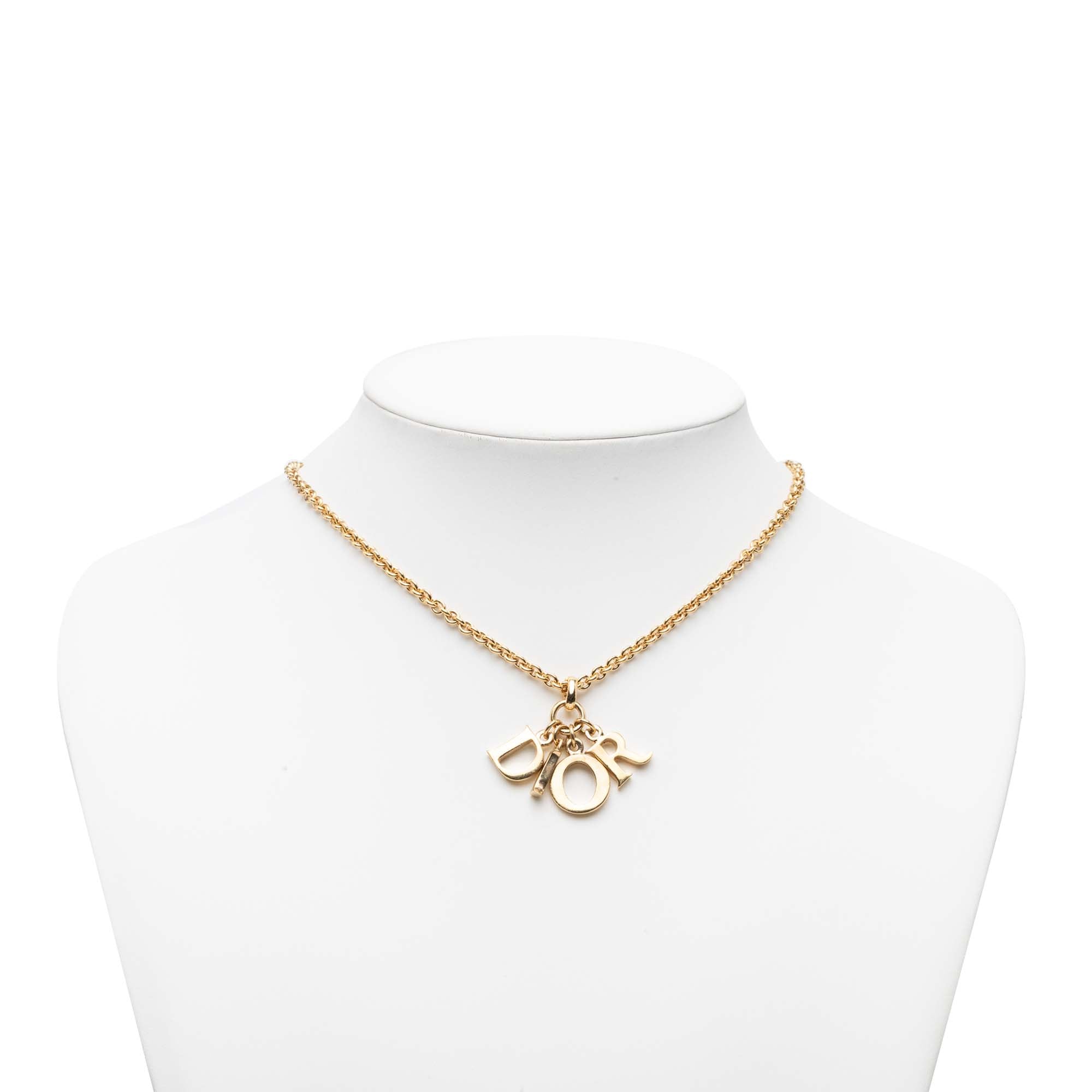 Gold Plated Logo Pendant Necklace - Image 6