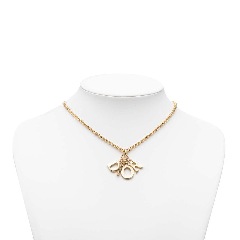 Gold Plated Logo Pendant Necklace - Image 6