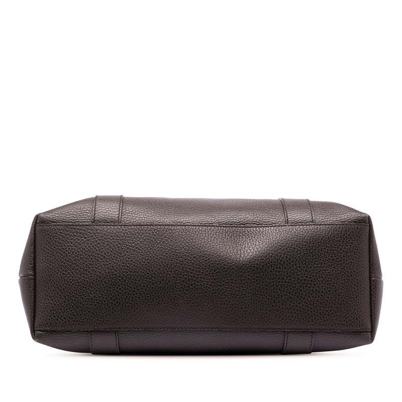Grained Calfskin Bamboo Shopper Tote - Image 3