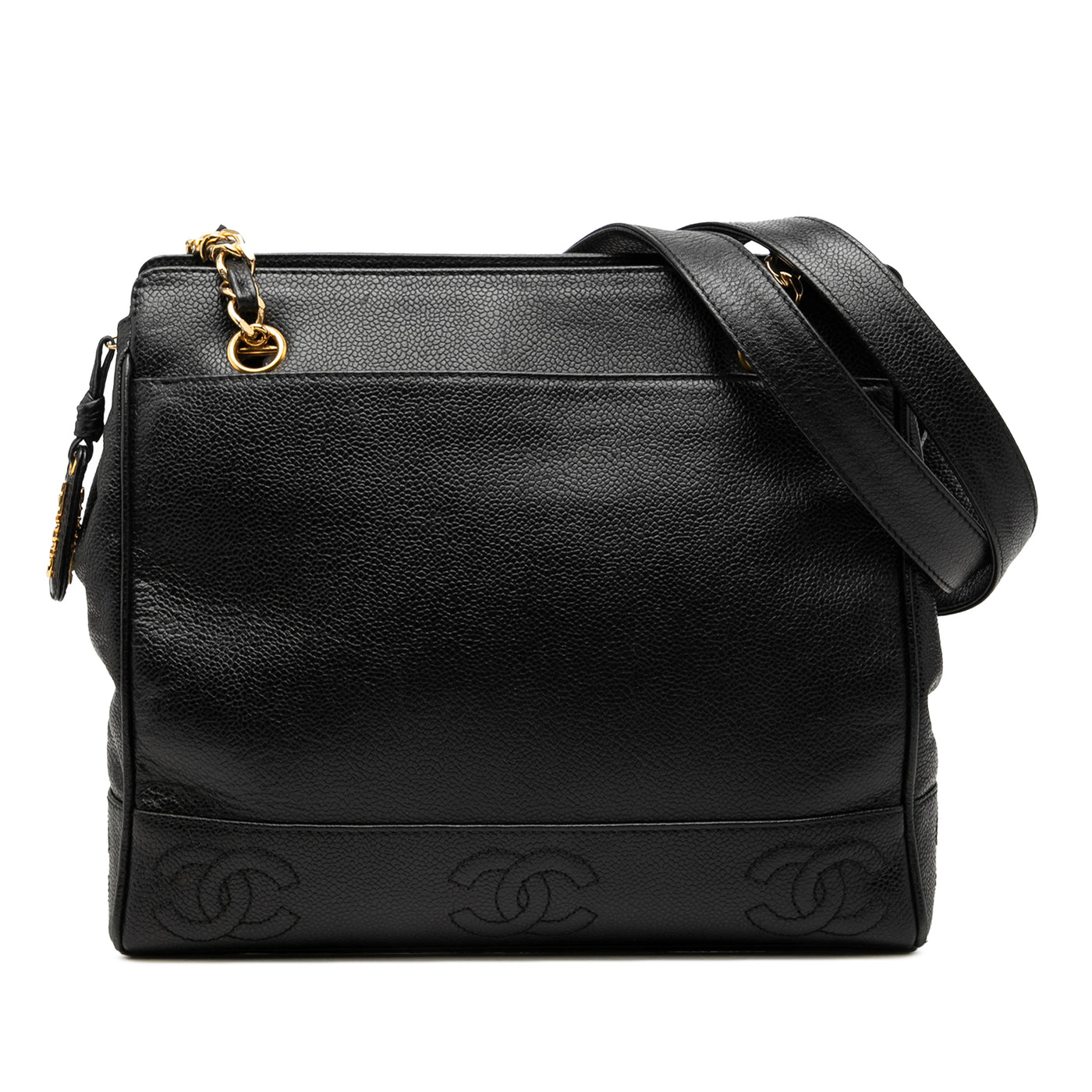 Triple CC Caviar Shoulder Bag - Image 1